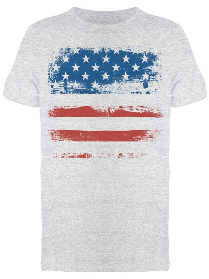American Flag, Vintage Textured Tee Men's -Image by Shutterstock