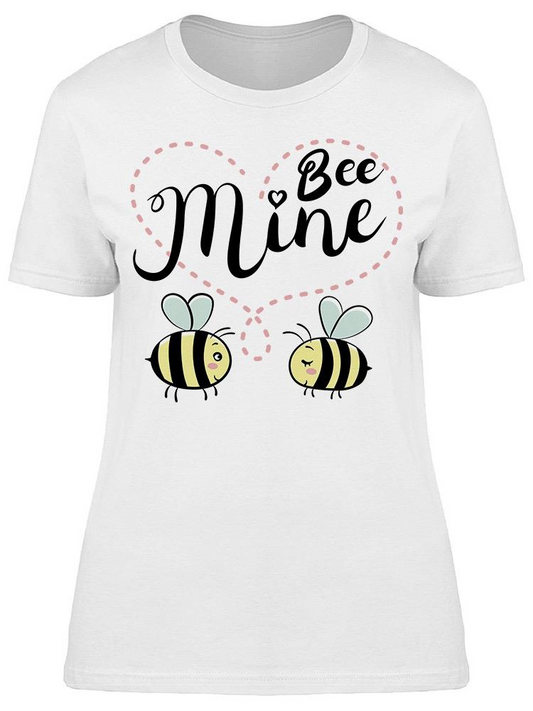 Text: Bee Mine Inside Heart  Tee Women's -Image by Shutterstock