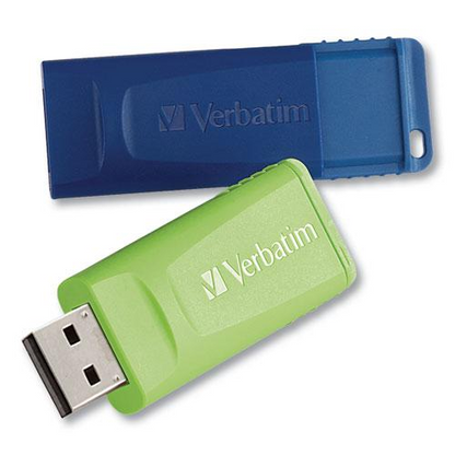 Verbatim 64GB Store 'n' Go USB Flash Drive Pack - 64 GB - USB - Blue, Green - Lifetime Warranty - 2 / Pack