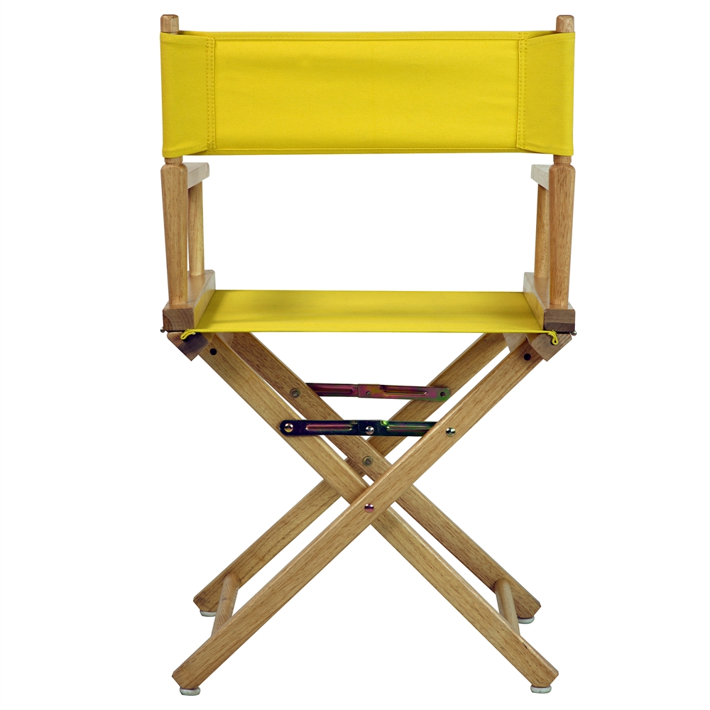 18" Director's Chair Natural Frame-Yellow Canvas