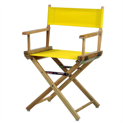 18" Director's Chair Natural Frame-Yellow Canvas