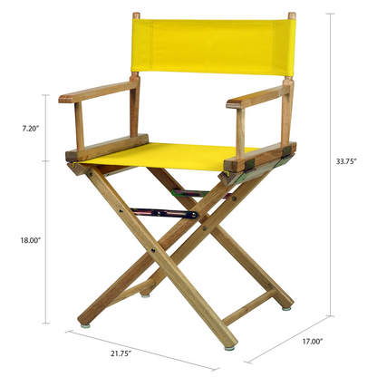 18" Director's Chair Natural Frame-Yellow Canvas