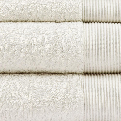 20% Tencel/Lyocel 75% Cotton 5% Silverbac 6pcs Towel Set Ivory 30x56"(2)/16x28"(2)/13x13"(2)