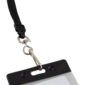 SICURIX Plastic Hook Breakaway Lanyard - 12 / Pack - 36" Length - Black - Nylon, Plastic, Steel