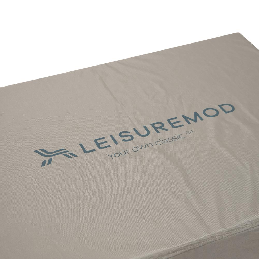 LeisureMod Chelsea Waterproof Fabric Rectangle Fire Pit Table Cover