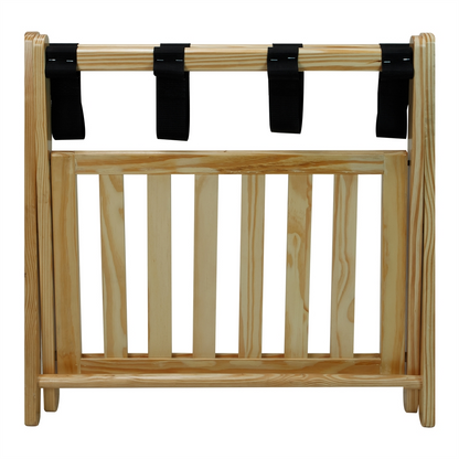 Luggage Rack with Shelf-Natural