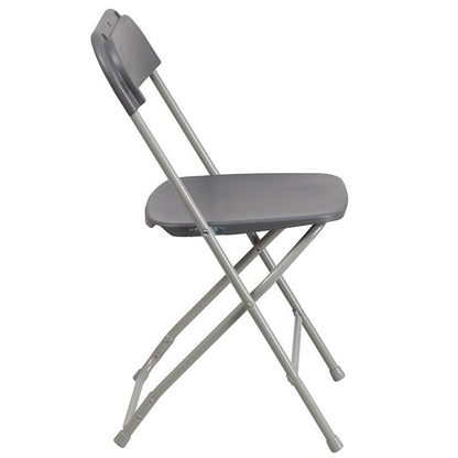 HERCULES Series Gray Plastic Folding Chairs | Set of 2 Lightweight Folding Chairs