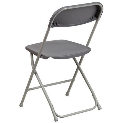 HERCULES Series Gray Plastic Folding Chairs | Set of 2 Lightweight Folding Chairs