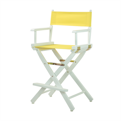 24" Director's Chair White Frame-Yellow Canvas
