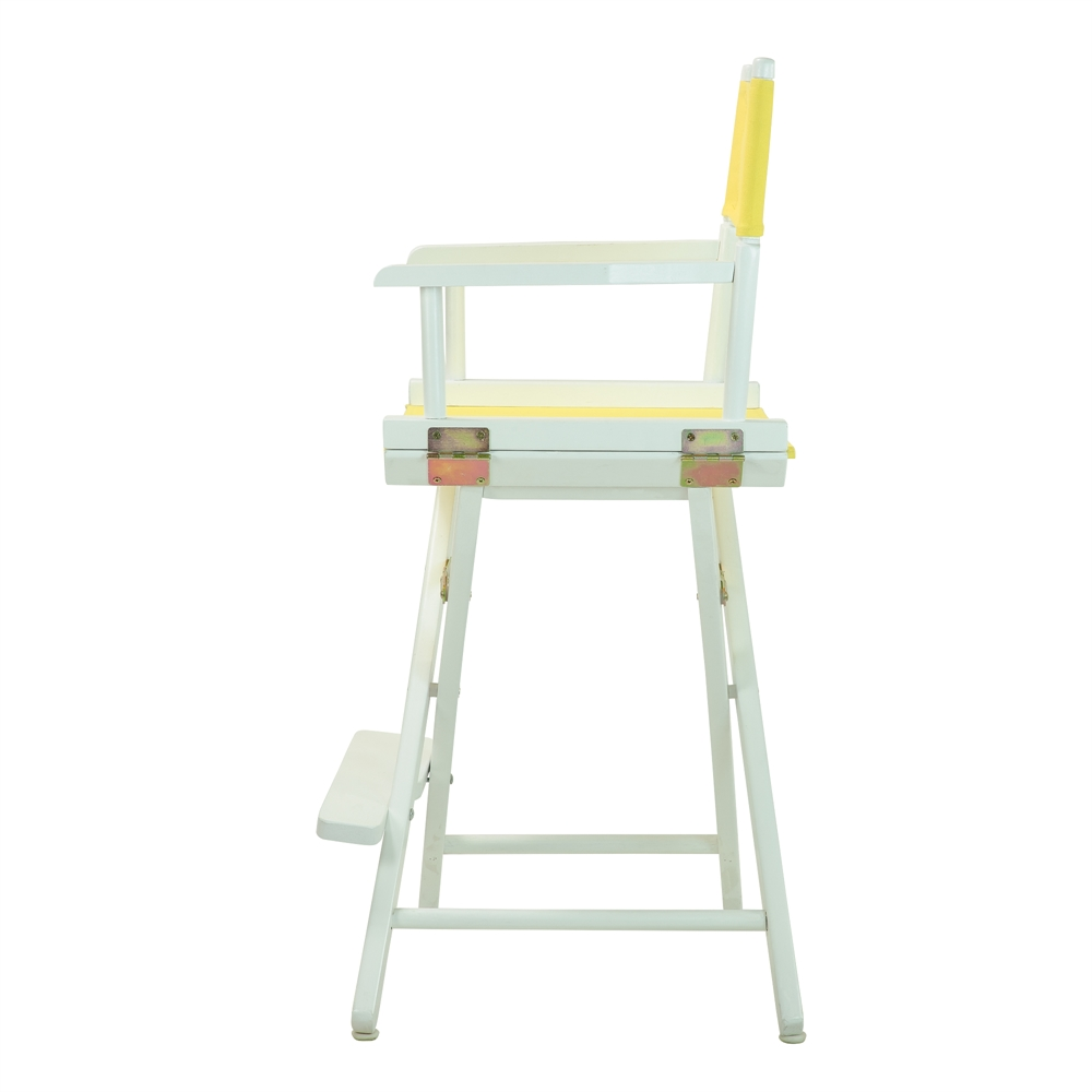 24" Director's Chair White Frame-Yellow Canvas