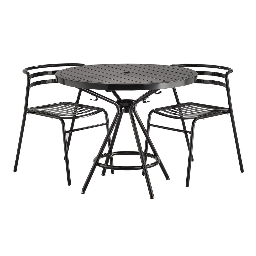 CoGo Tables, Steel, Round, 36" Diameter x 29 1/2" High, Black