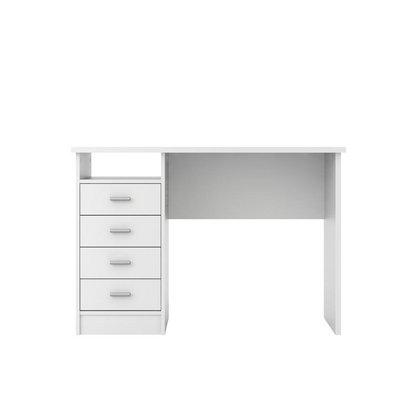 Desk with 4 Drawers, White