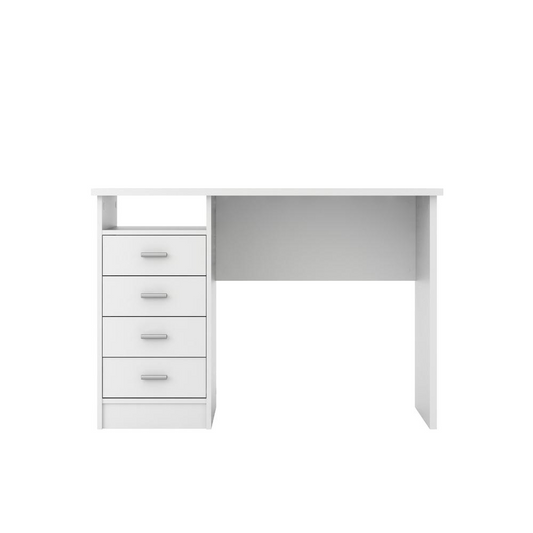 Desk with 4 Drawers, White