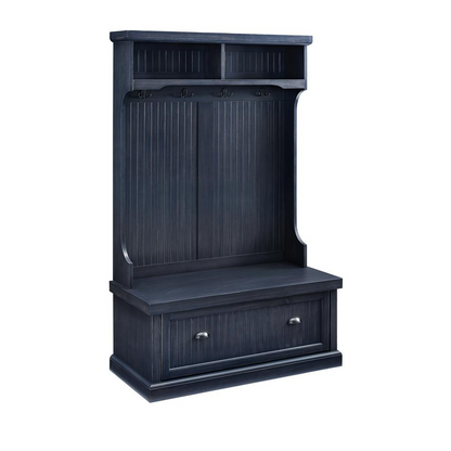 Seaside Hall Tree Distressed Navy