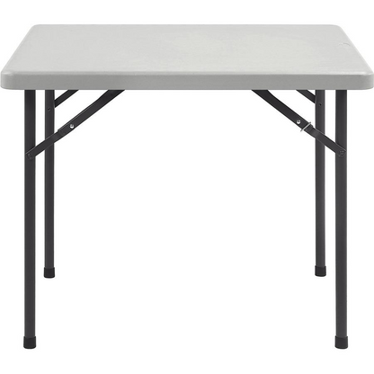 Lorell Banquet Folding Table - 29" Height x 36" Width x 36" Depth - Gray, Powder Coated - 1 Each