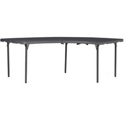 Dorel Zown Moon Commercial Blow Mold Folding Table - 5 Legs x 30" Table Top Width x 92.60" Table Top Depth - 29.25" Height - Gray - High-density Polyethylene (HDPE) - 1 Each