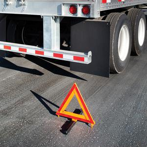 Deflecto Emergency Warning Triangle Kit - 1 Kit - 17.3" Width x 16.5" Height - Triangle Shape - Reflective, Non-flammable - Orange, Red