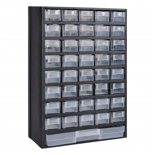 vidaXL 41-Drawer Plastic Storage Cabinet Tool Box