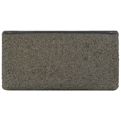 vidaXL Sink 11.8"x11.8"x5.9" Riverstone Black