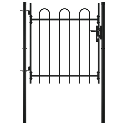 vidaXL Single Door Fence Gate with Hoop Top 39.4"x29.5"