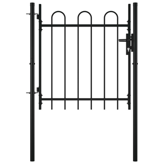 vidaXL Single Door Fence Gate with Hoop Top 39.4"x29.5"