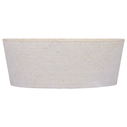 vidaXL Sink Cream Ø27.6"x5.9" Marble