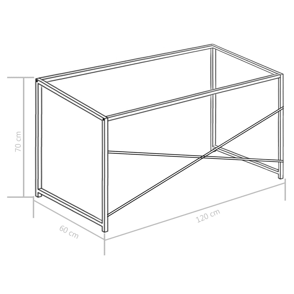 vidaXL Computer Desk White 47.2"x23.6"x27.6"