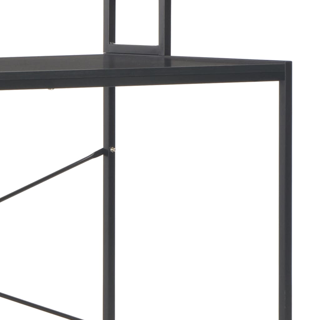 vidaXL Computer Desk Black 47.2"x23.6"x54.3"