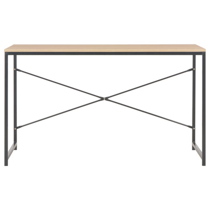 vidaXL Computer Desk Black and Oak 47.2"x23.6"x27.6"