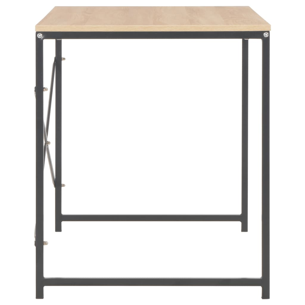 vidaXL Computer Desk Black and Oak 47.2"x23.6"x27.6"
