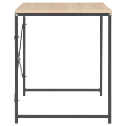 vidaXL Computer Desk Black and Oak 47.2"x23.6"x27.6"