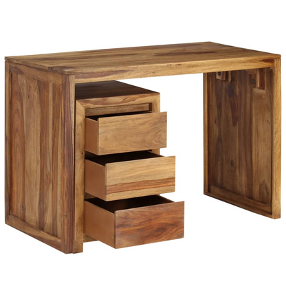 vidaXL Writing Table Solid Sheesham Wood 43.3"x21.7"x29.9"