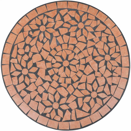 vidaXL 3 Piece Bistro Set Ceramic Tile Terracotta