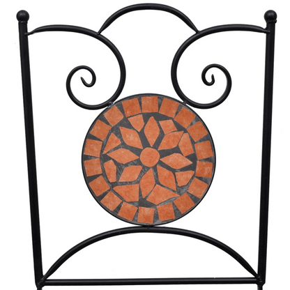 vidaXL 3 Piece Bistro Set Ceramic Tile Terracotta
