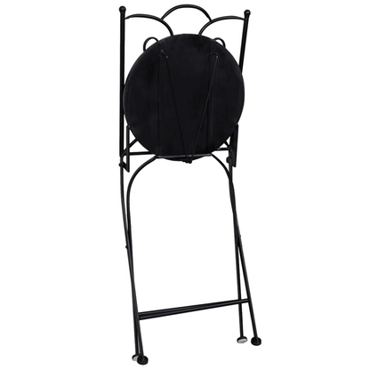 vidaXL 3 Piece Mosaic Bistro Set Ceramic Tile Black and White
