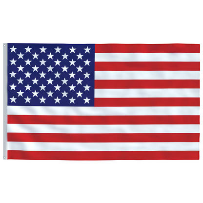 vidaXL US Flag and Pole Aluminum 20.3'