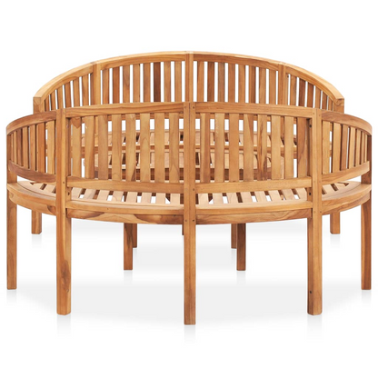 vidaXL 3 Piece Banana Patio Lounge Set Solid Teak Wood