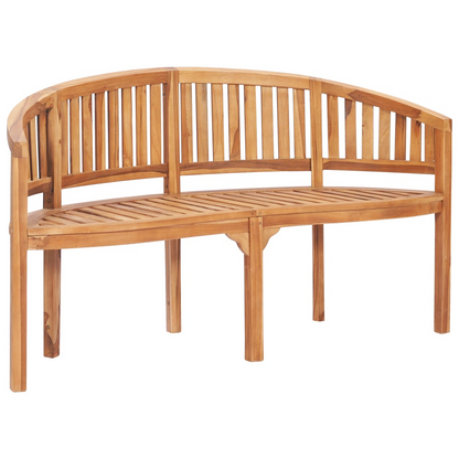 vidaXL 3 Piece Banana Patio Lounge Set Solid Teak Wood