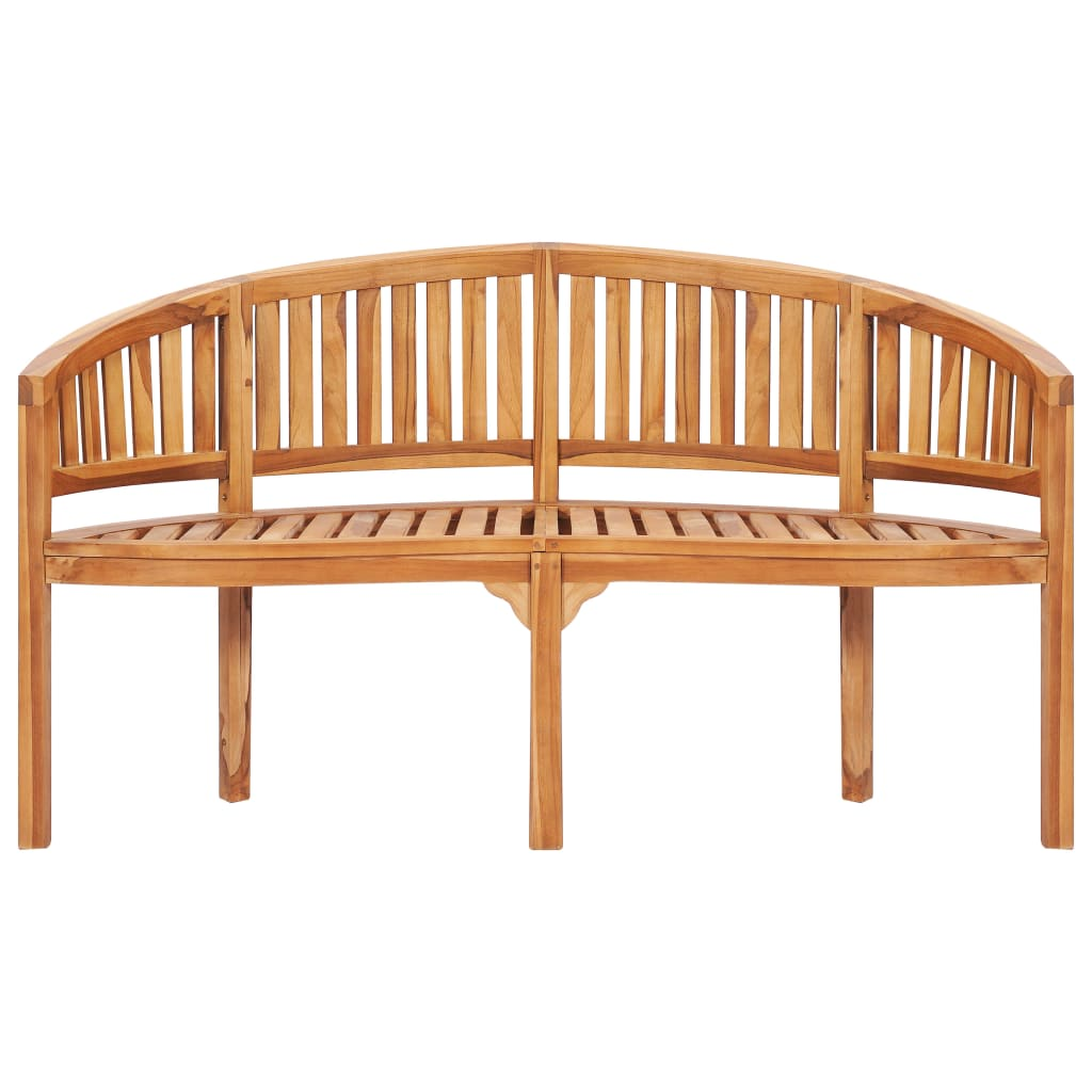vidaXL 3 Piece Banana Patio Lounge Set Solid Teak Wood