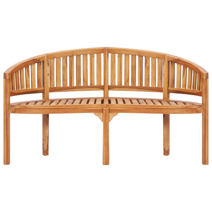vidaXL 3 Piece Banana Patio Lounge Set Solid Teak Wood