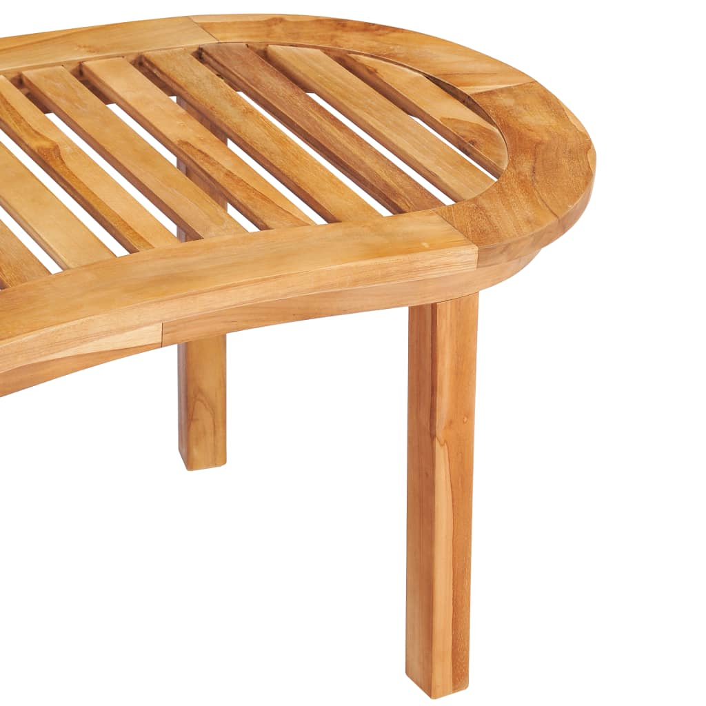 vidaXL 3 Piece Banana Patio Lounge Set Solid Teak Wood