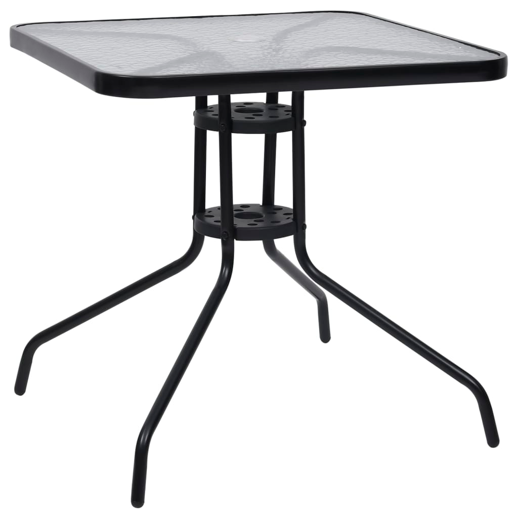 vidaXL 3 Piece Patio Dining Set Black