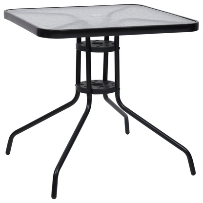 vidaXL 3 Piece Patio Dining Set Black