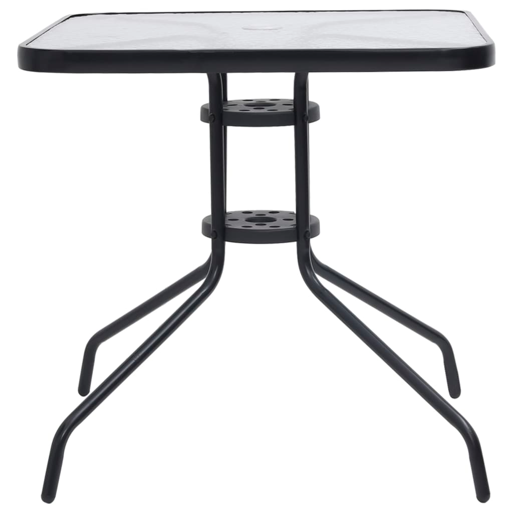 vidaXL 3 Piece Patio Dining Set Black