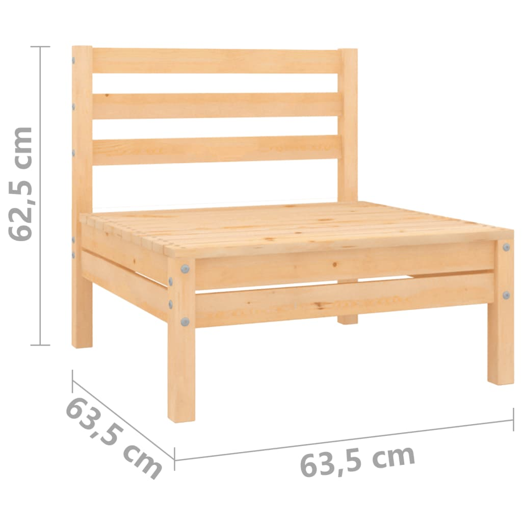 vidaXL 4 Piece Patio Lounge Set Solid Pinewood