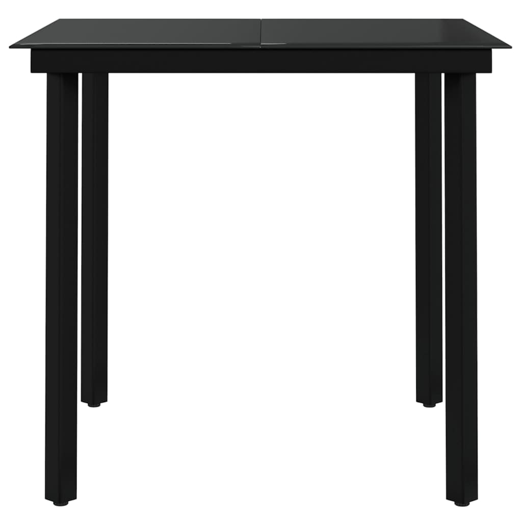 vidaXL 3 Piece Patio Dining Set Black