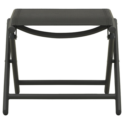 vidaXL 3 Piece Patio Lounge Set Textilene and Aluminum Black