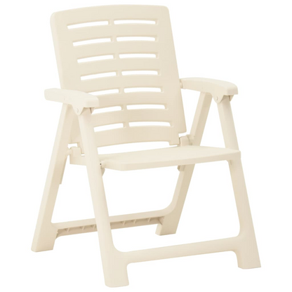 vidaXL 3 Piece Folding Bistro Set Plastic White