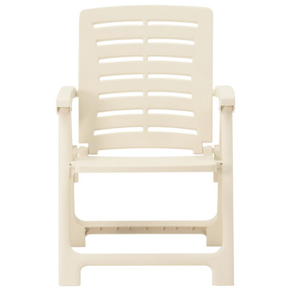 vidaXL 3 Piece Folding Bistro Set Plastic White