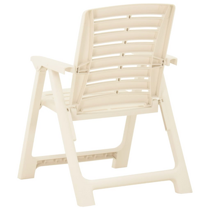vidaXL 3 Piece Folding Bistro Set Plastic White